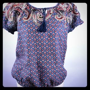 Style & Co Pullover Peasant style top Sz 6P